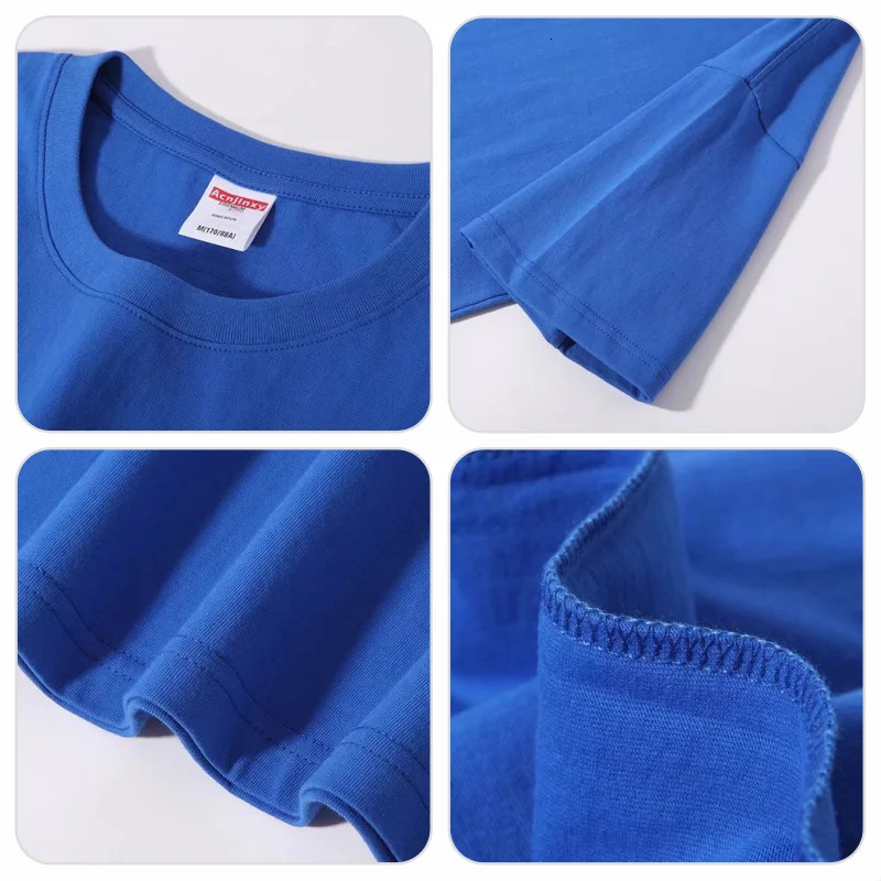 Customized T-shirt free printing of pictures loose short sleeved top enterprise team mens and womens cultural shirt 100% pure cotton 250402