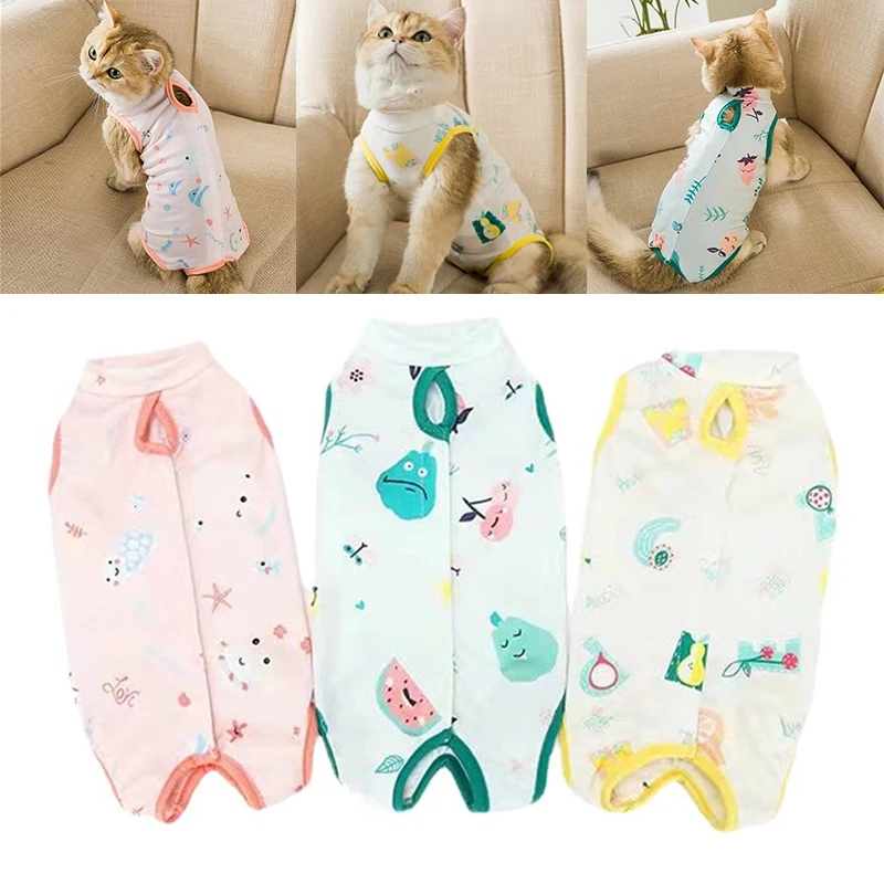Pet Cat Clothes Dress Cat Retrieve After Surgery Clothing Pet Wound Anti-mite Sterilization Pet Supplies Surgical Recovery Suits