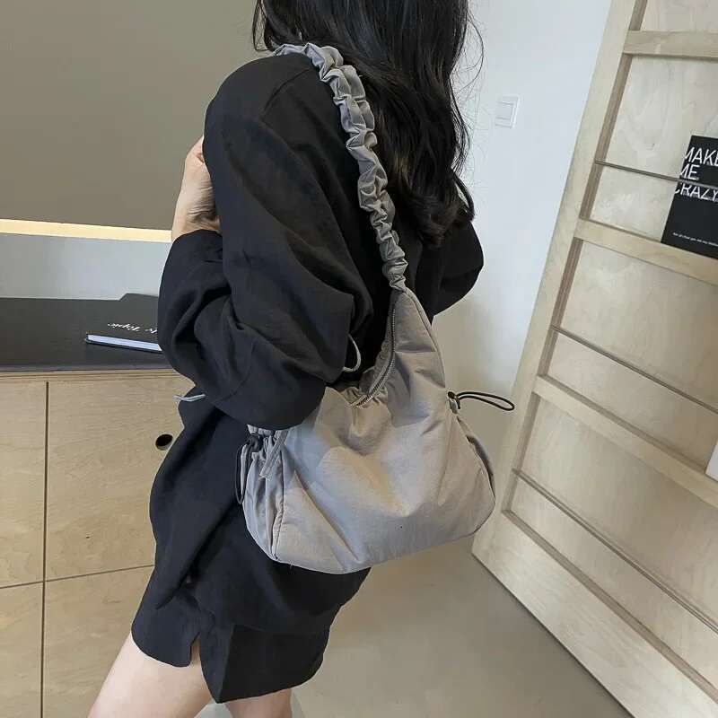 Soft Design Cloth Small Shopper Shopping Underarm Bags Lady Shoulder Bag For Women Trend Fashion Y2k Handbags