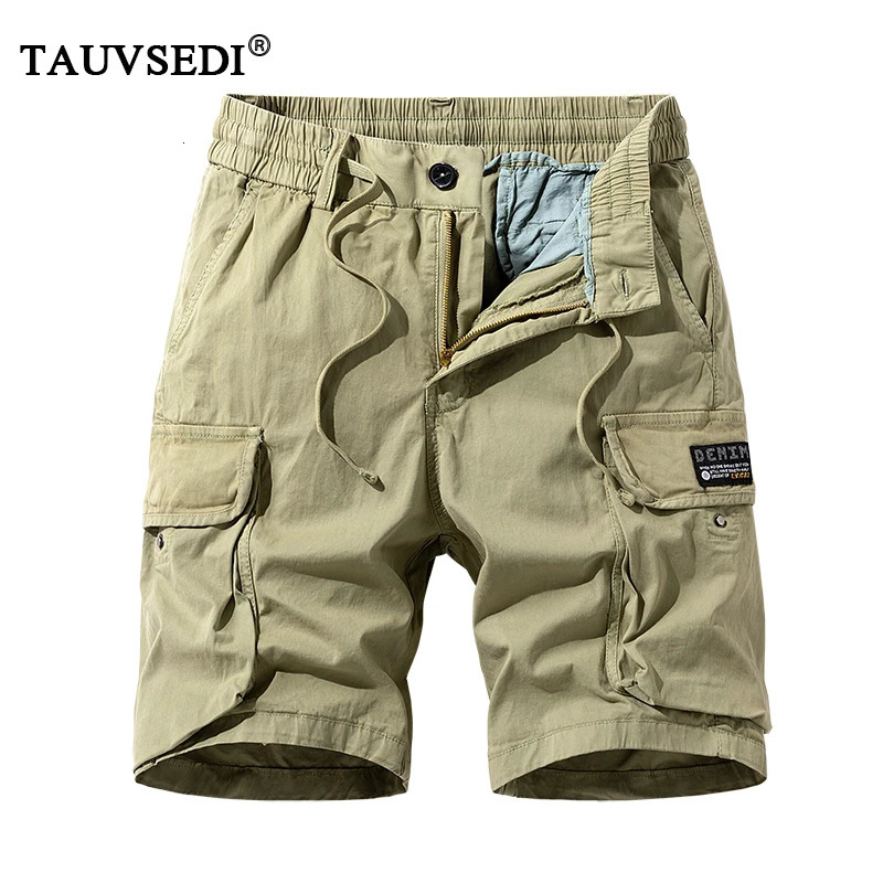 Summer Men Cotton Cargo Shorts Mens Jogger Sport Casual Beach Shorts Man Bermuda Streetwear Outdoor Fashion Shorts Pants Trouser 250407