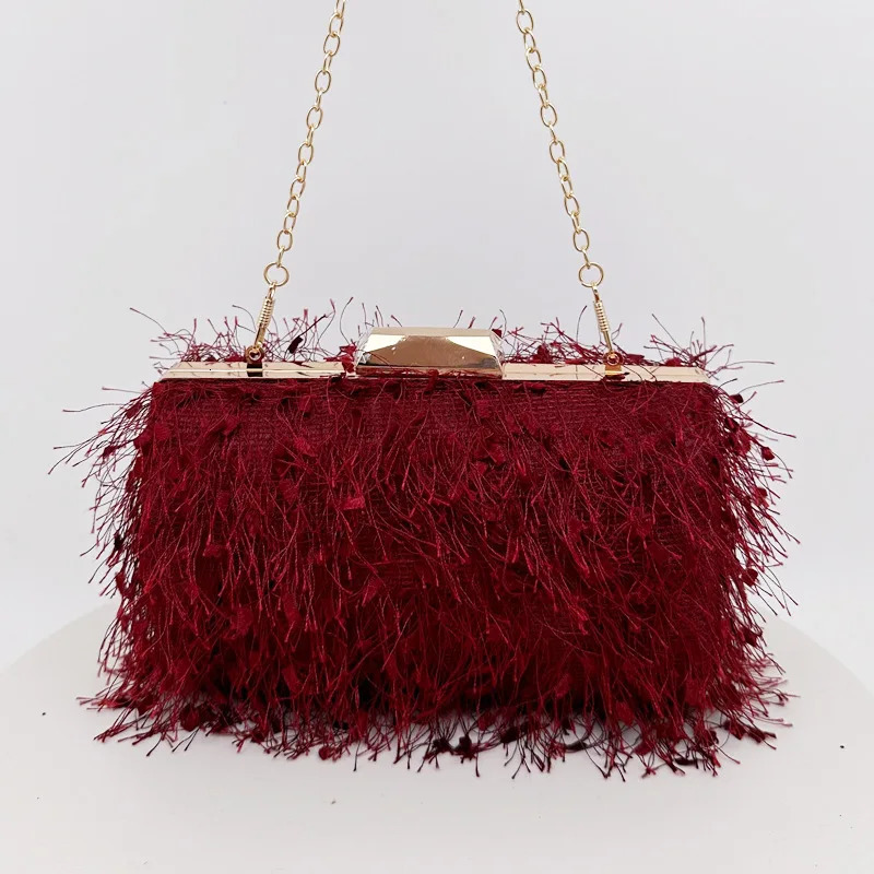 Korean Fashion Tassel Clutch Bag purse for women Crossbody Bag Trend Personality Shoulder Bag Evening Wedding BagKorean F 250407
