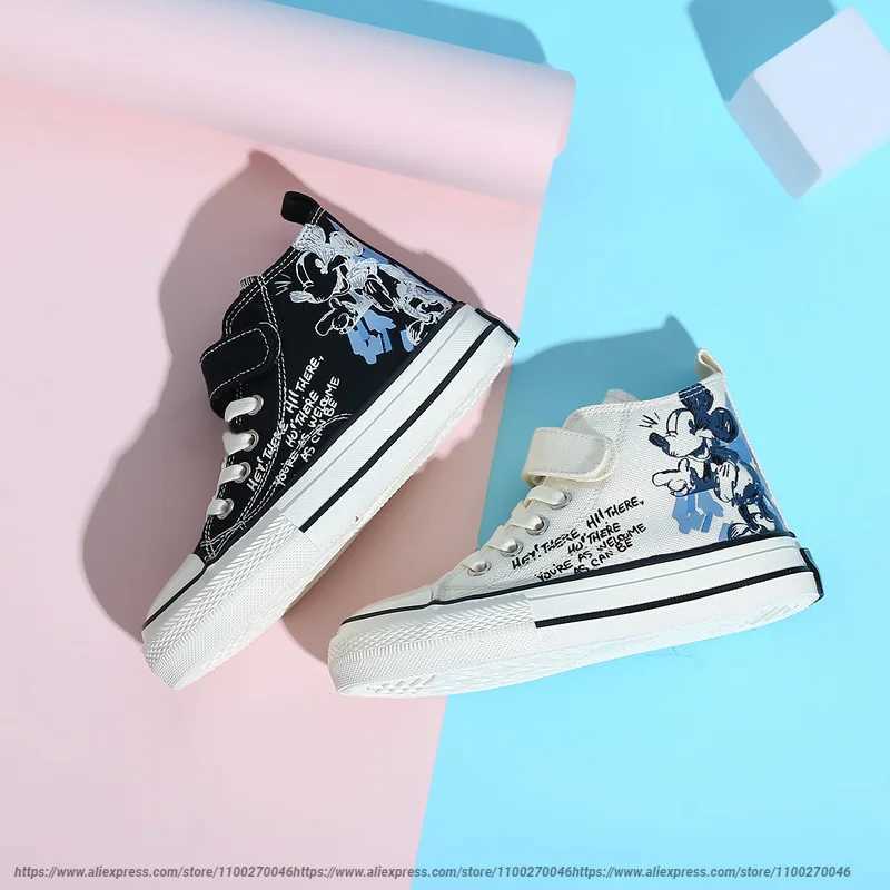 cartoon shoes high top childrens canvas shoes sports shoes student anti slip lightweight shoes girls and boys sizes 24-40 X250409