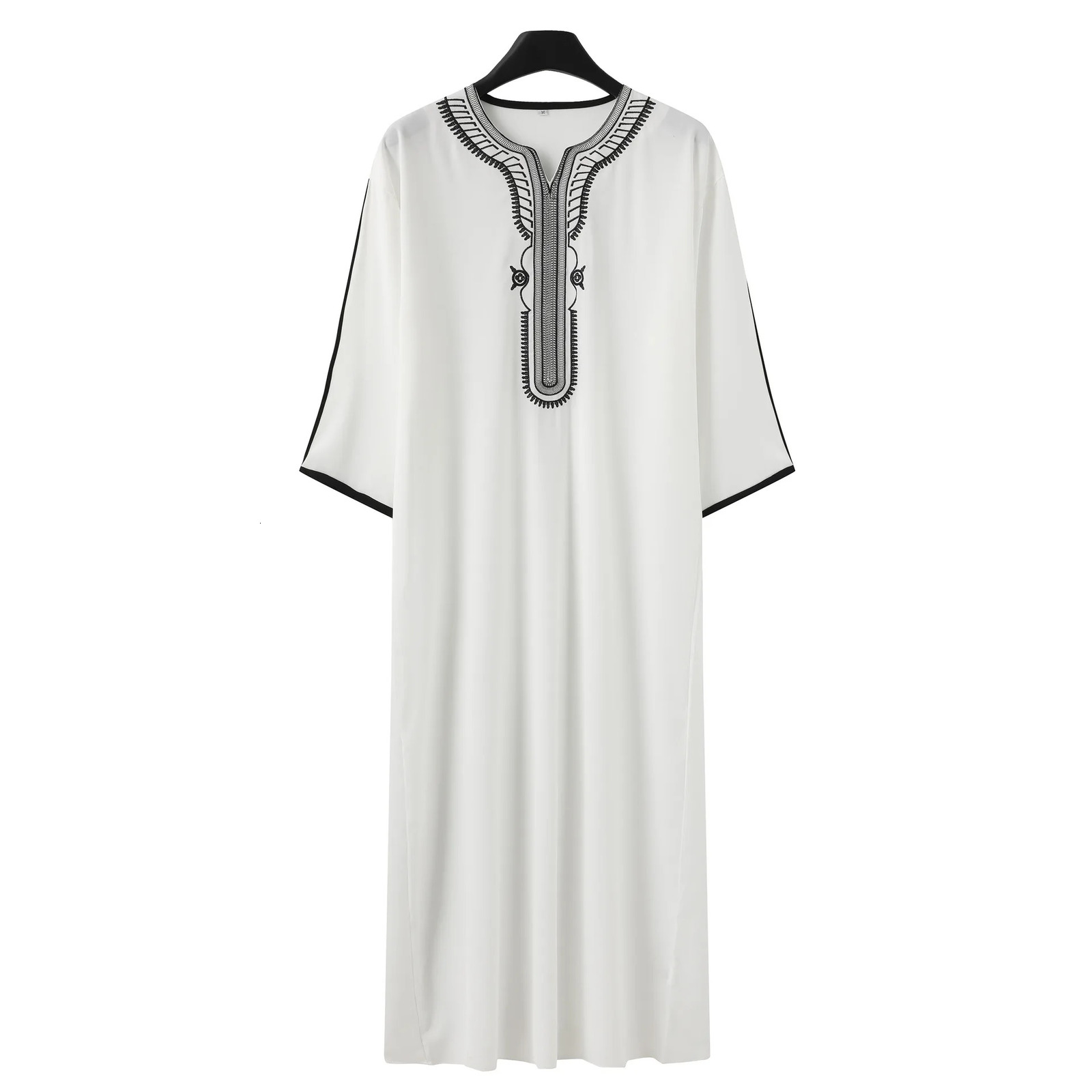 UNI Muslim Fashion Abayas Mens Patchwork ed Long Robe Saudi Arabia Kaftan Male Jubba Thobe Islamic Morocco Abaya 250409