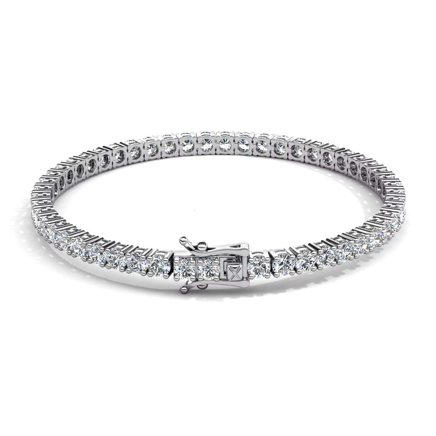 Hot Selling GRA Moissanite Tennis Bracelet Cubic Zirconia 925 Sterling Silver Classic Moissanite Bracelet Fashion Bracelet