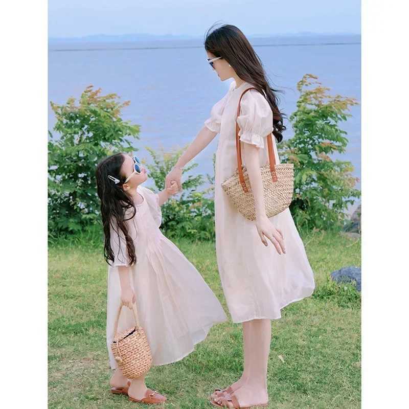 Mom and daughter one piece clothing for women summer frog equal dress for women baby dress for women matching clothes for mothers the same mother dres