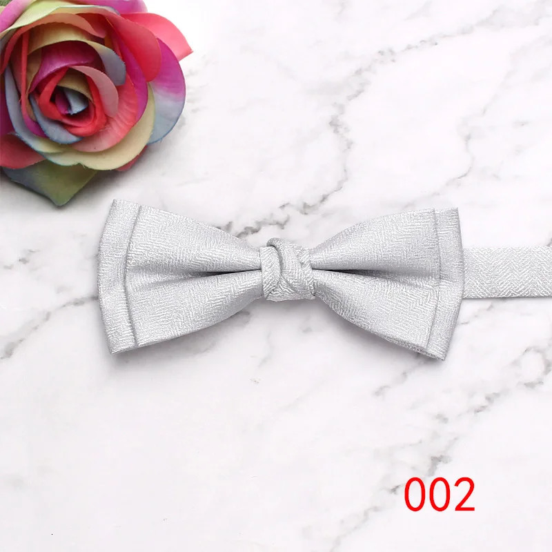 Business Wedding Mens Polyester Formal Character Double Texture Casual Bow 250407