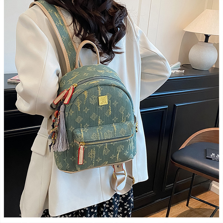 Free Shipping Backpack Set Retro Luxury Style Exquisite Large & Small Combination Daily Outing Versatile Practical Backpack