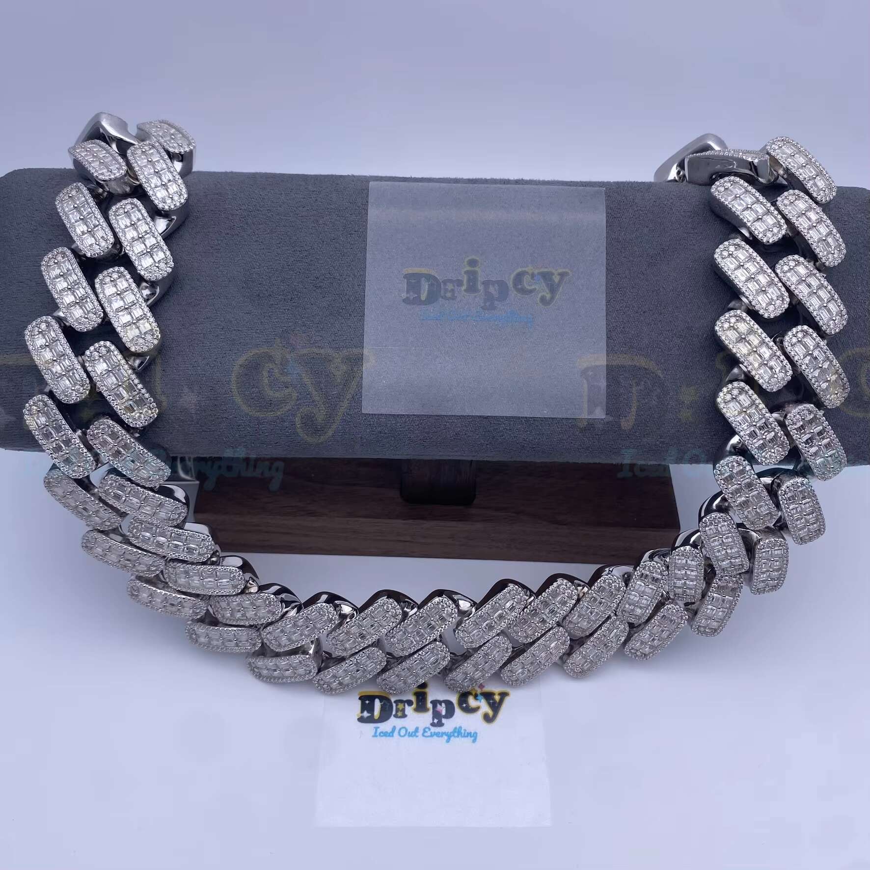 Moissanite Vvs1 d Colour Cuban Link Chain Real Iced Necklace Hip Hop Pass Diamond Test