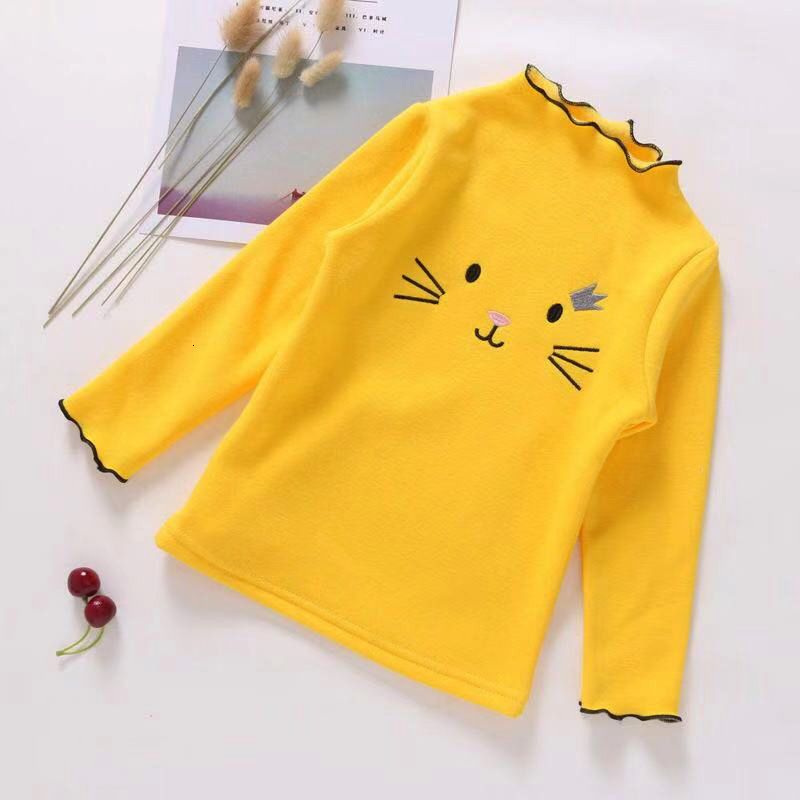 Ddmyshoesvip Spring And Autumn Style Girls Base Shirt Cute Embroidered Elastic Top Children S Clothing Blood Long Sleeved Shirt
