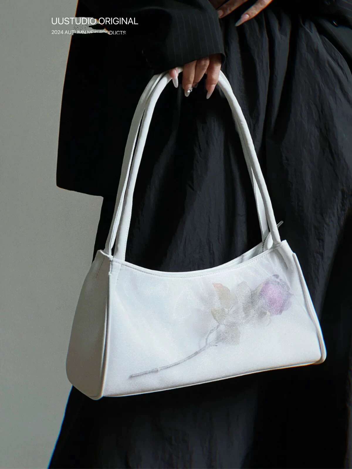 Miyagawa 2025 New Niche Design Spicy Girl Three-Dimensional Rose Wer Versatile Underarm Shoulder Bag