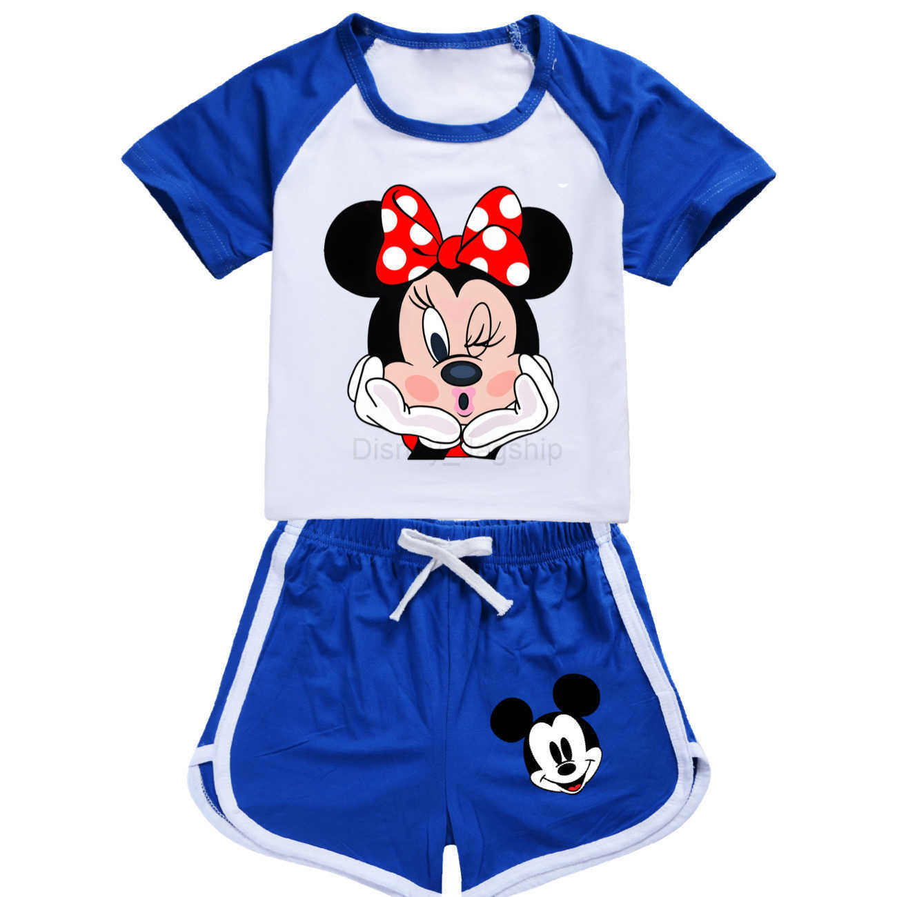 Disney Mickey Childrens Summer Short sleeved Shorts Sports Set 4055XJ250409