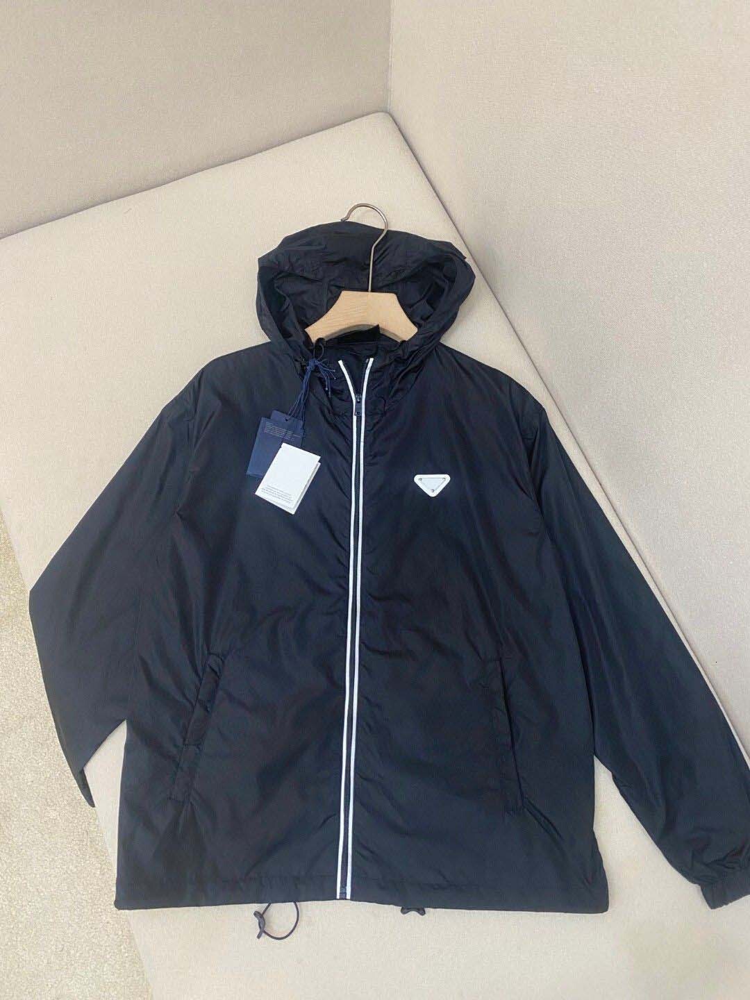 25 New European Products Recycled Nylon Hooded Men's Jacket Correct Version P Home High Standard Triangle Coat
