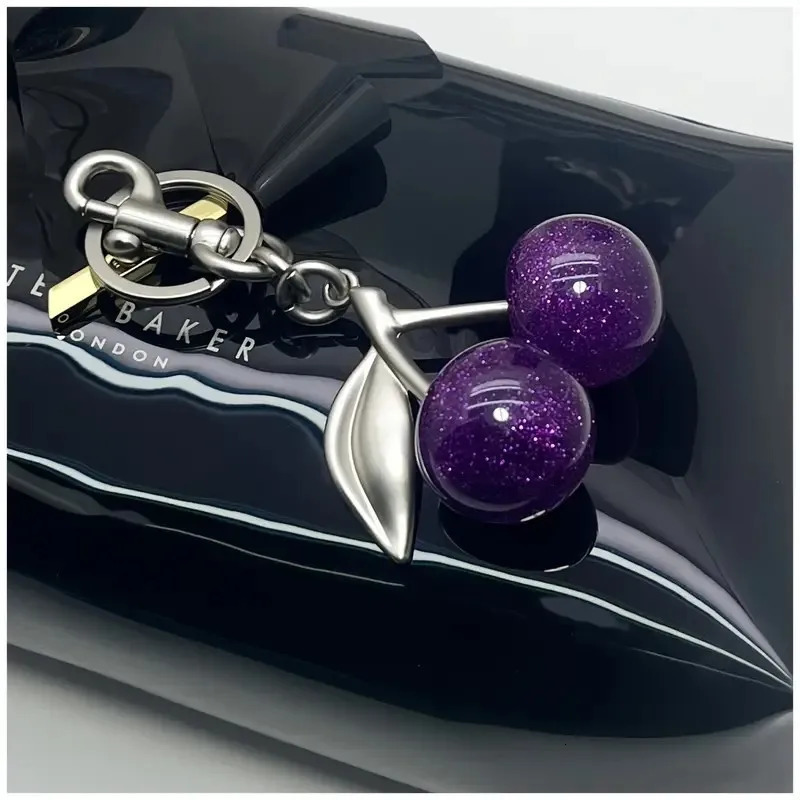 Creative Cherry Keychain Jewelry Bag Pendant Automotive Decoration Accessories 250408