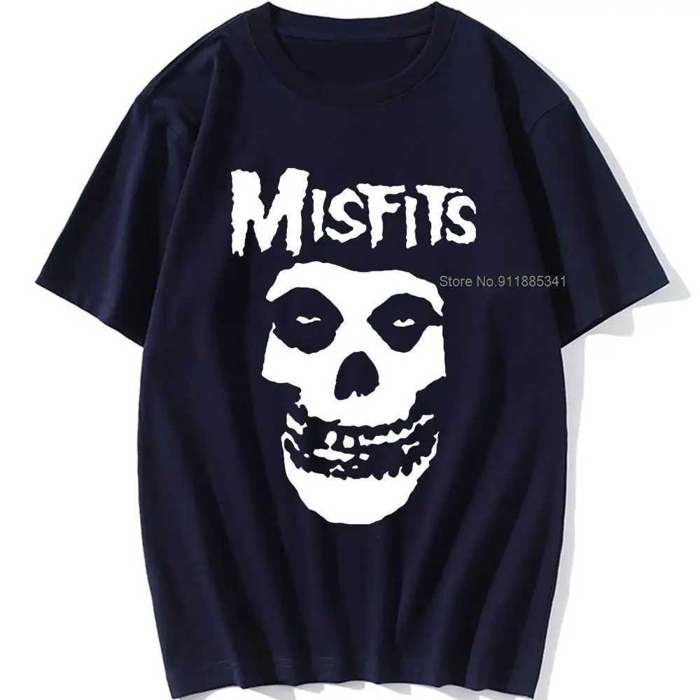 Mens hip-hop punk skull ill fitting brand cotton short sleeved T-shirtXJ250409