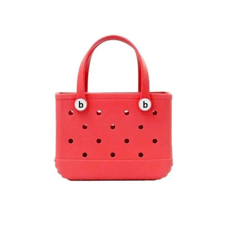 Waterproof Summer EVA Storage Basket Mini Childrens Beach Burger Bag Warm Shopping Bag Picnic Rubber Jelly Handbag Burger Bag Childrens Wallet Y250409