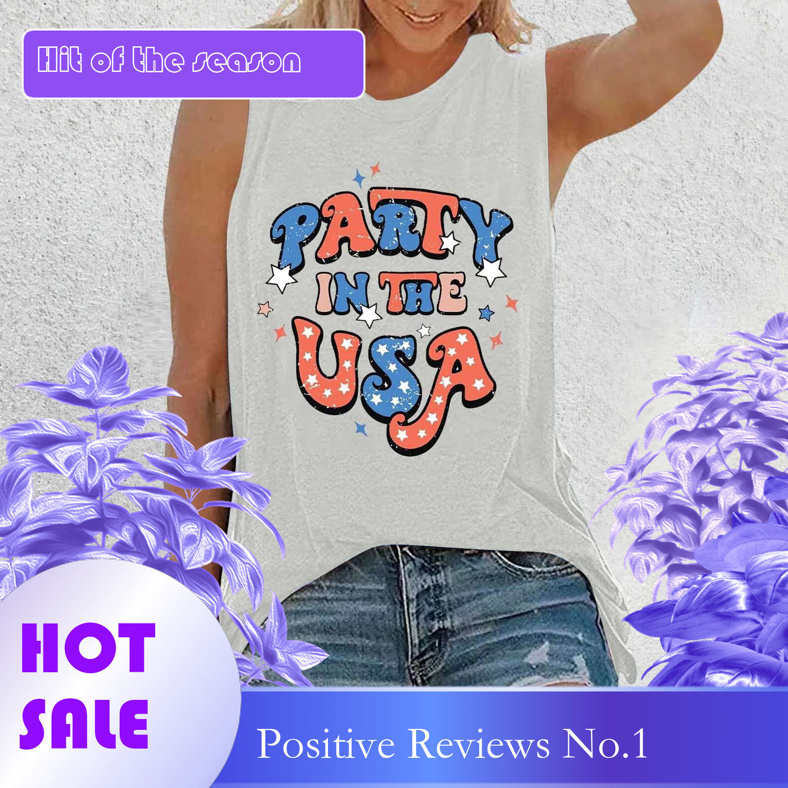Dongdumaoyi Party In The USA Tanks Fashion Sleeveless Independence Day Tank Tee Camisole Casual Top For Summer Women S Tight Underwear