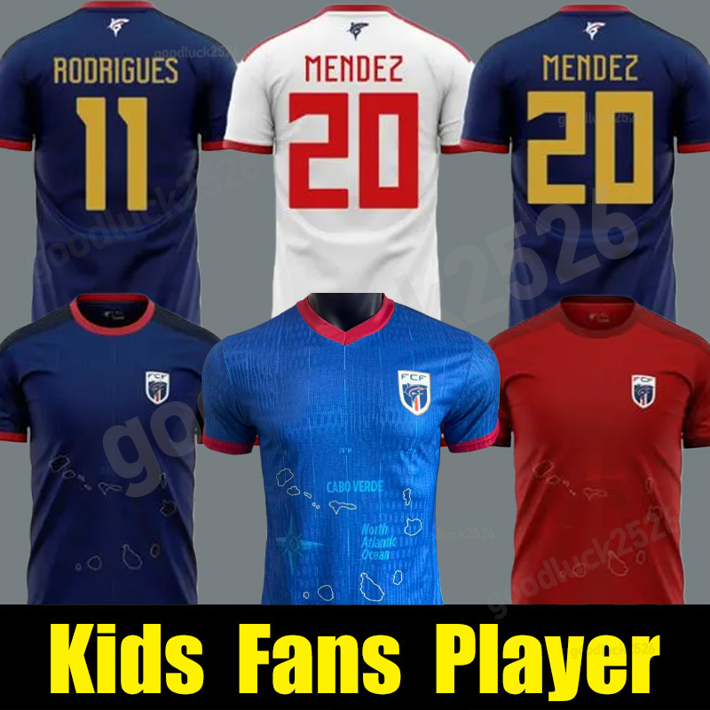 2025 Cape Verde Soccer Jerseys 24 25 Monteiro camisetas de futbol Africa Cup Home Away Jovane maillots de foot BEBE Men Kids Football Shirts