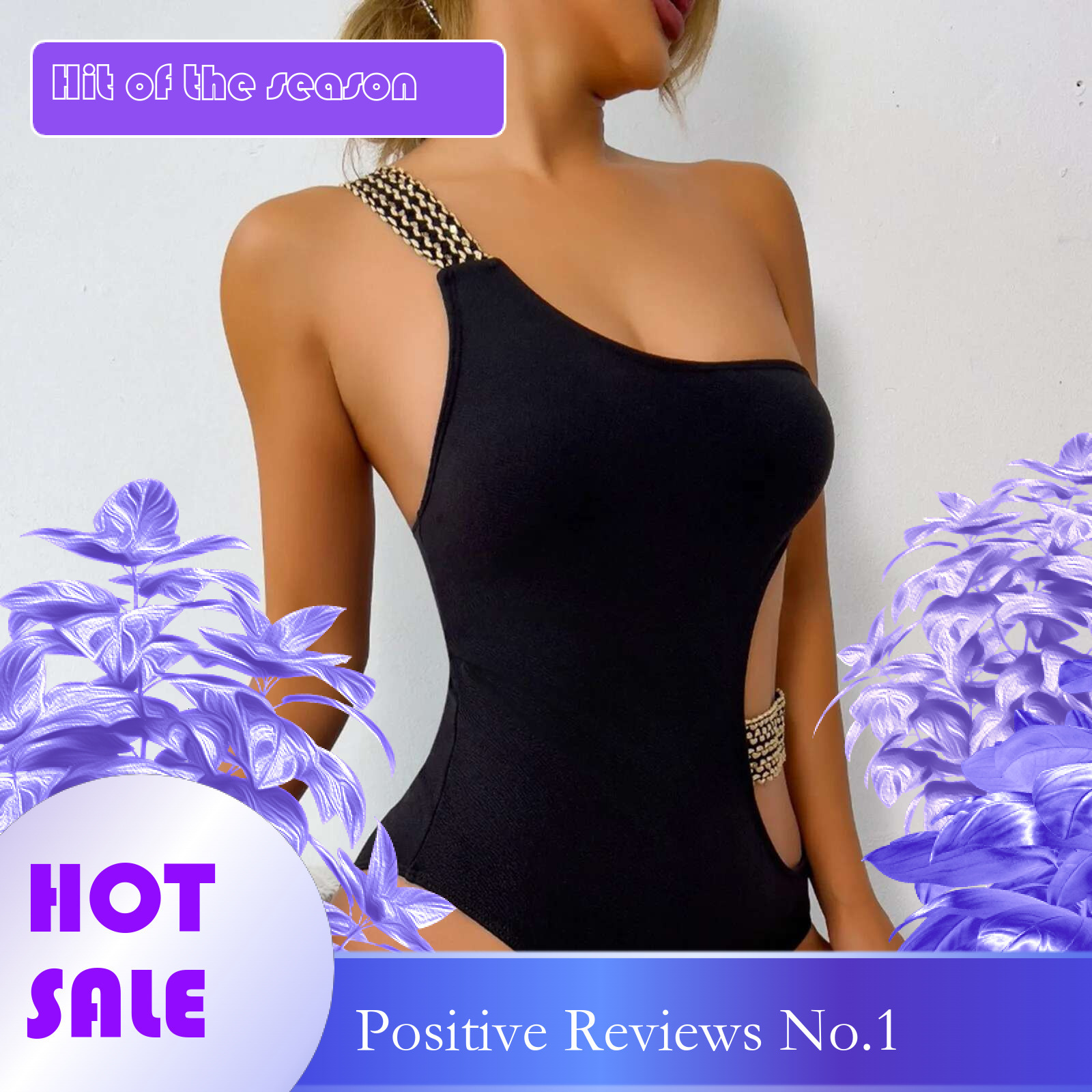 Dongdumaoyi One Shouler Piece Swimsuit Sexy Mesh Woman Korean Black Swimwear Style Sheer Beachwear For Women Summer