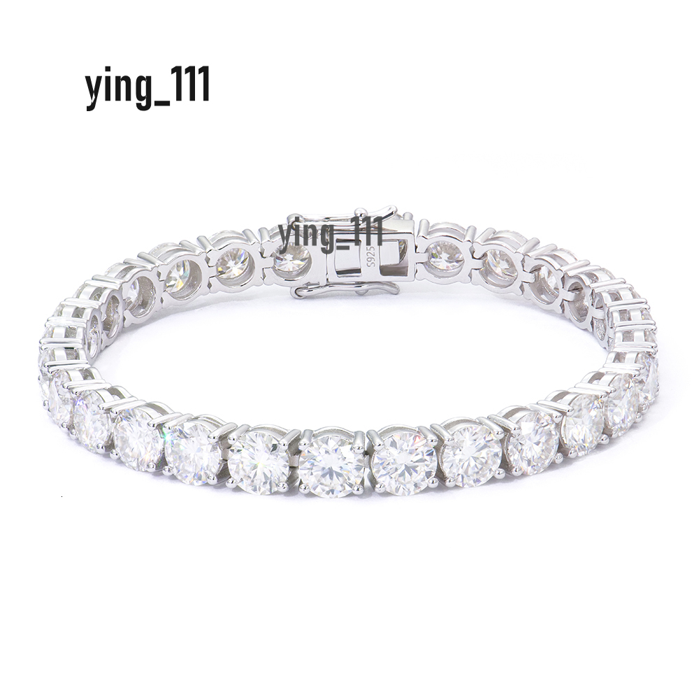 XINGYUE Hip Hop 6mm 925 Sterling Silver GRA VVS Ice Tennis Bracelet Mossanite Moissanite Jewelry for Men and Women Gift