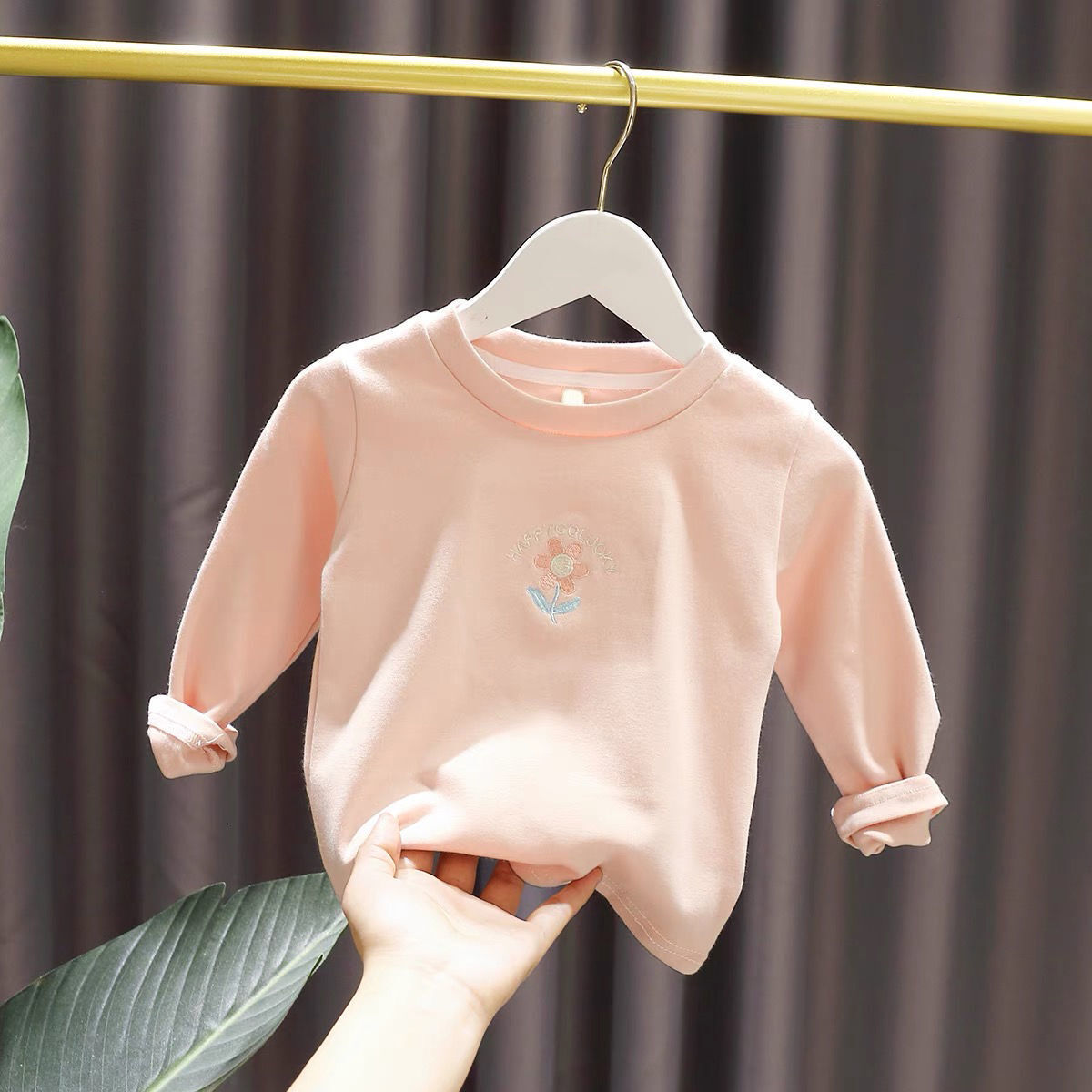Ddmyshoesvip Female Spring Clothing Korean Version New Girls Fine Long Sleeved T Shirt Years Old Female Baby Cotton Small Fresh Base Shirt