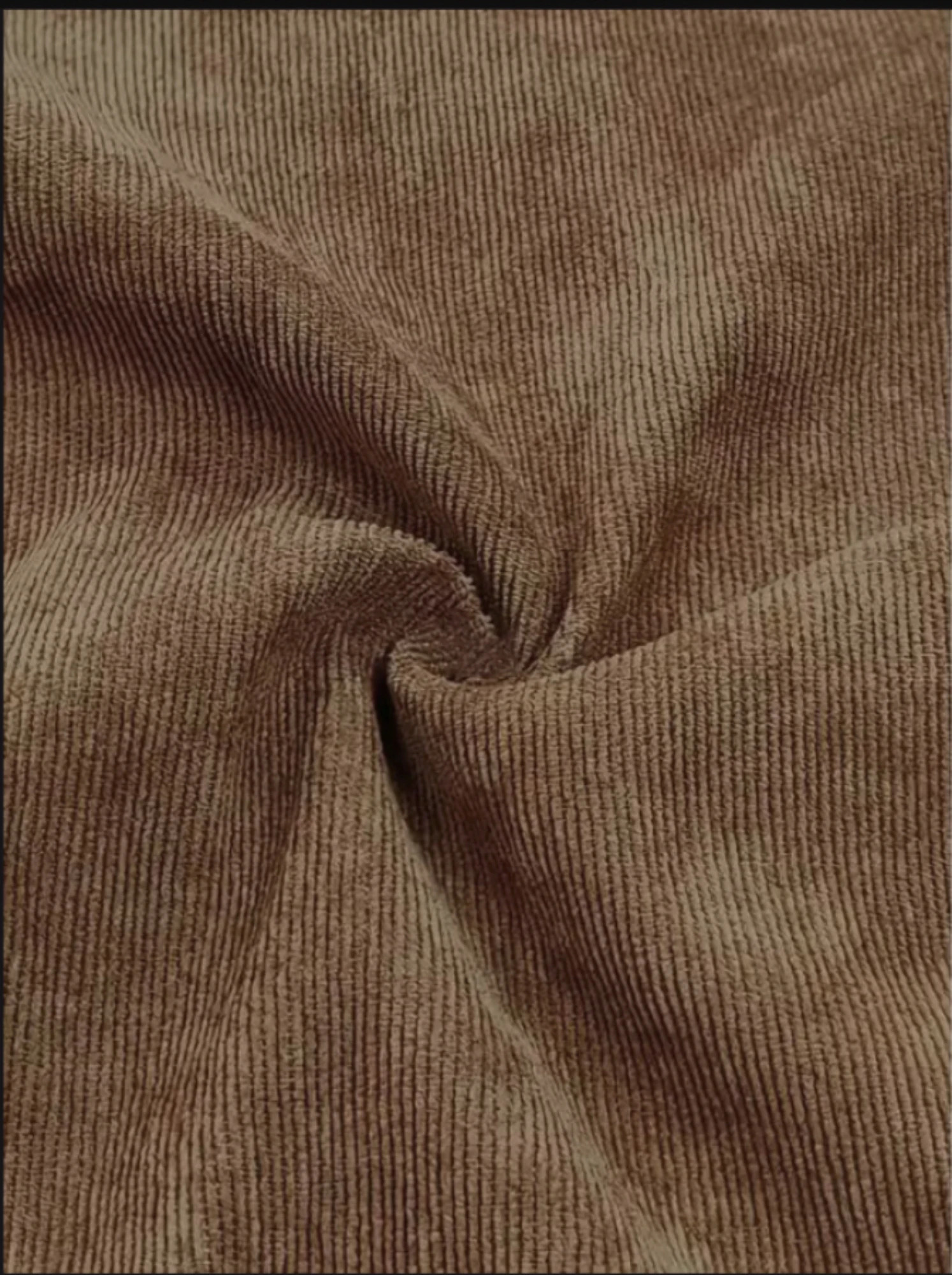 Mens solid color corduroy set long sleeved shirt and pants casual 250409