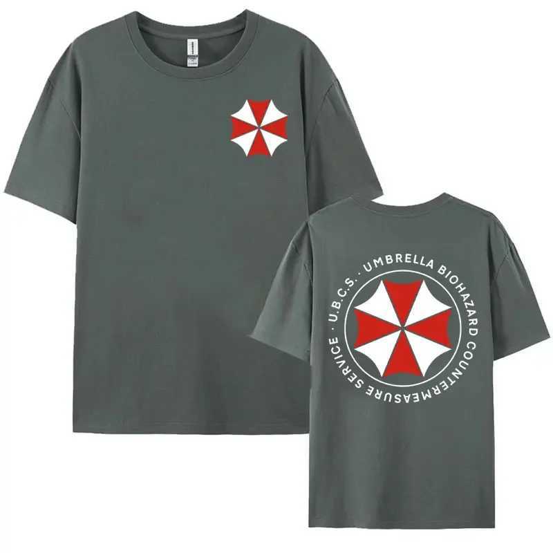 Umbrella Corporate Graphic T-shirt Biochemical Clothing T-shirt Mens Y2k Harajuku Ultra fine Cotton T-shirt Street ClothingXJ250409