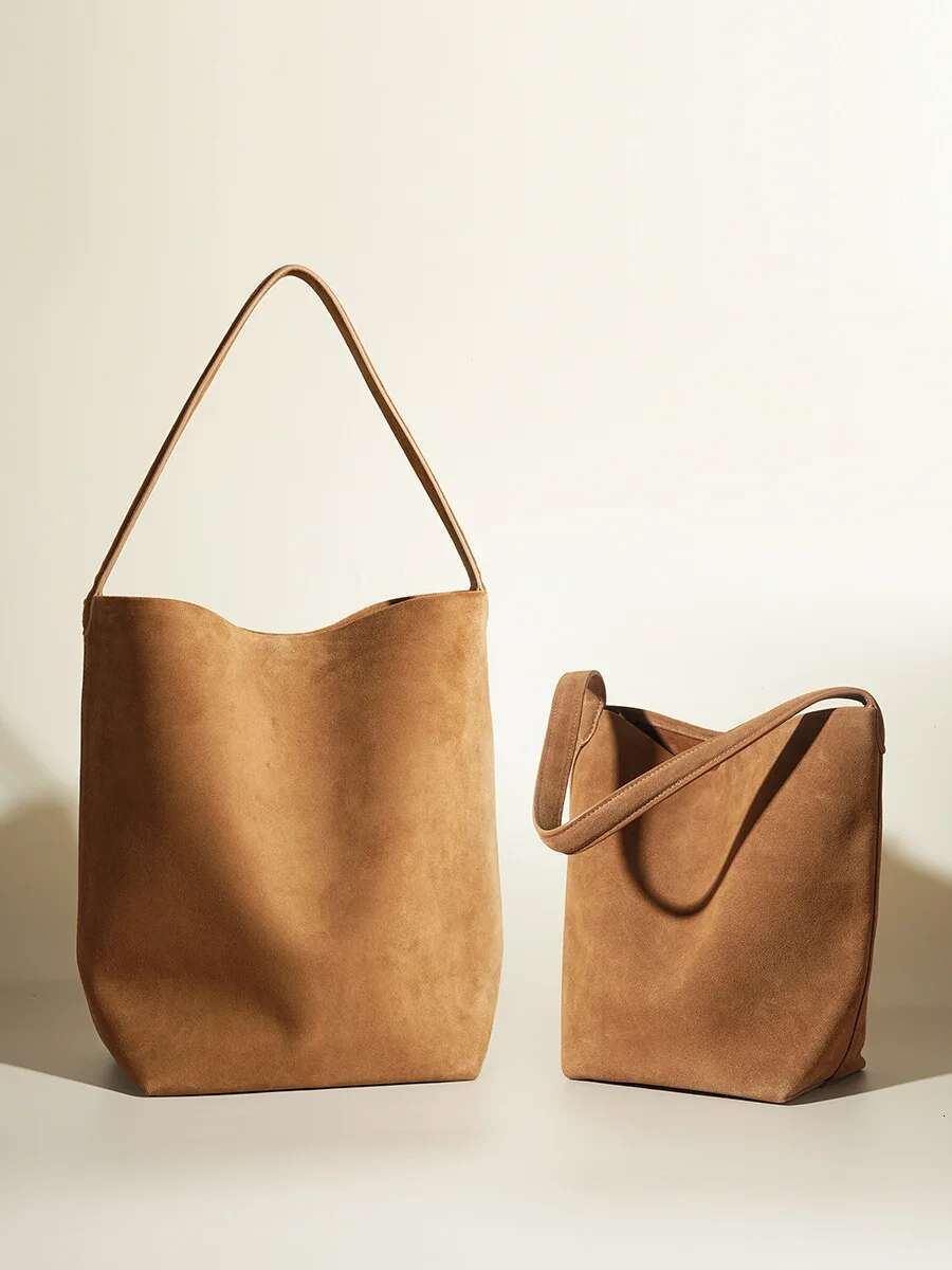 Fashion Designer Tote Chain Crossbody Women Leather Handbags Shoulder Bucket Purses Suede Bag
