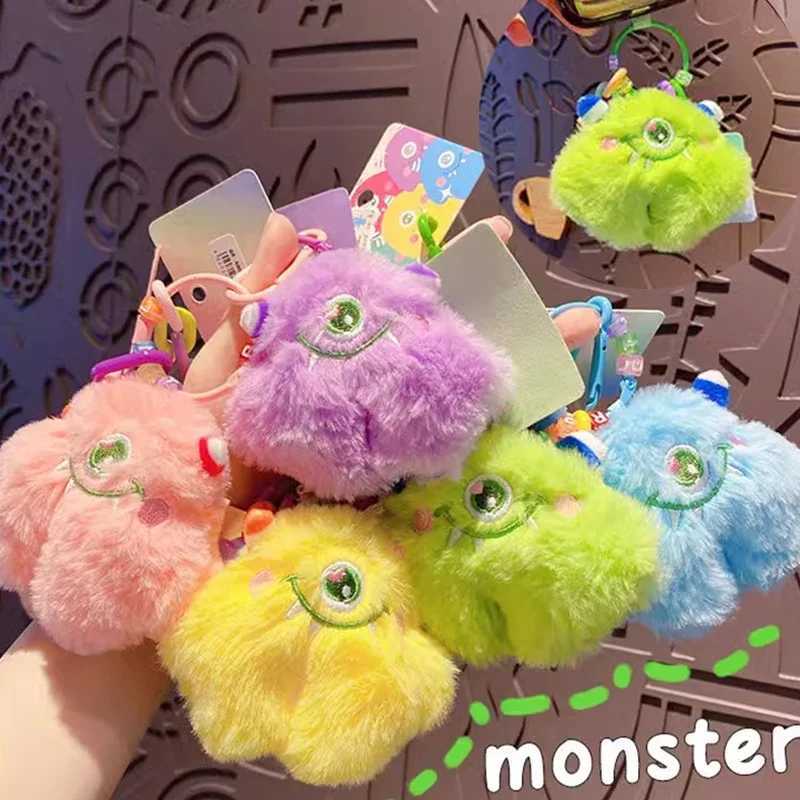 Kaii Plush Phone Charm DIY Car Phone Keychain Hanging Rope Keychain Girl Bag Chain Smartphone Monster PendantXJ250409