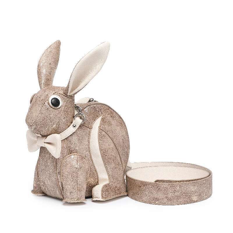 Fashionable And Personalized Design, Bunny Shaped Three-Dimensional Handbag, Cute Splicing, Single Shoulder Diagonal Cross Bag