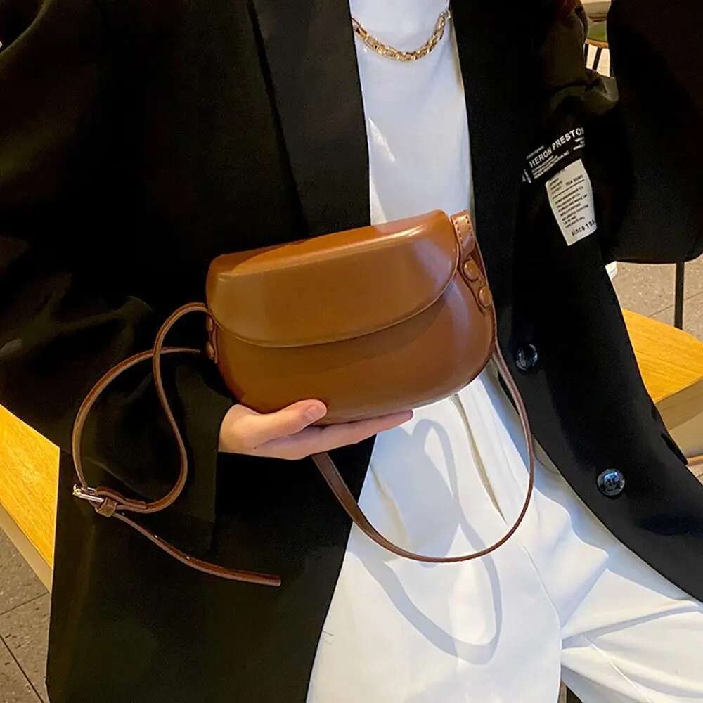 PU Leather Women Crossbody Fashion Purse Sg Saddle Shoulder Bag Candy Color Girl Messenger Bags