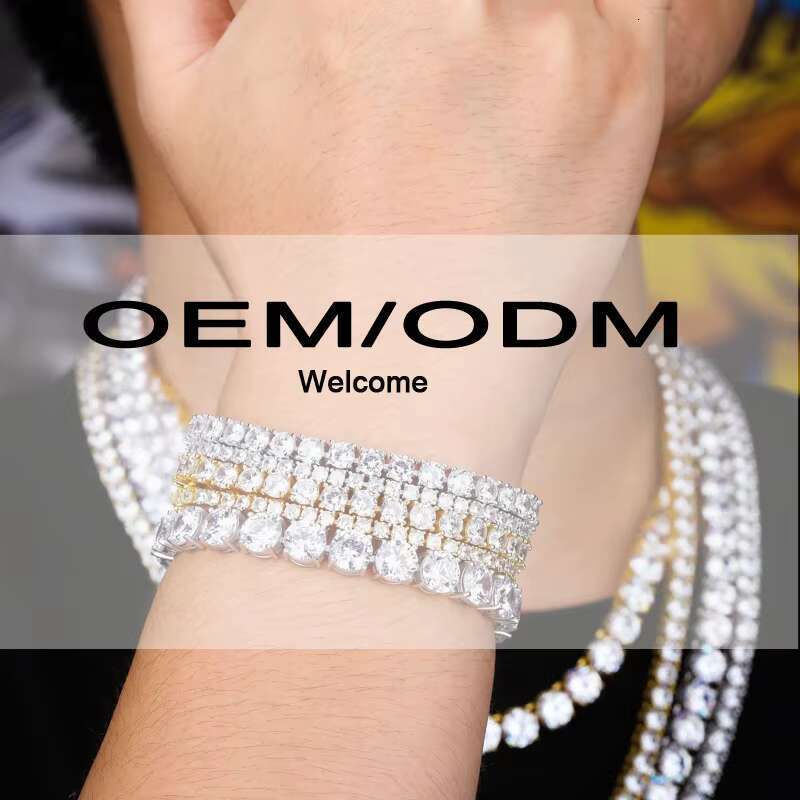 RINNTIN SB61 Luxury Tennis Bracelet Women Men Accessories 925 Sterling Silver Custom 2mm 3mm 4mm CZ Diamond Tennis Bracelet