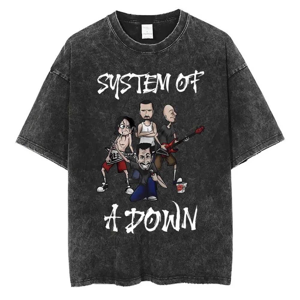 Down toxic music album cover T-shirt mens rock oversized T-shirt 90s alternative metal Merch T-shirtXJ250409