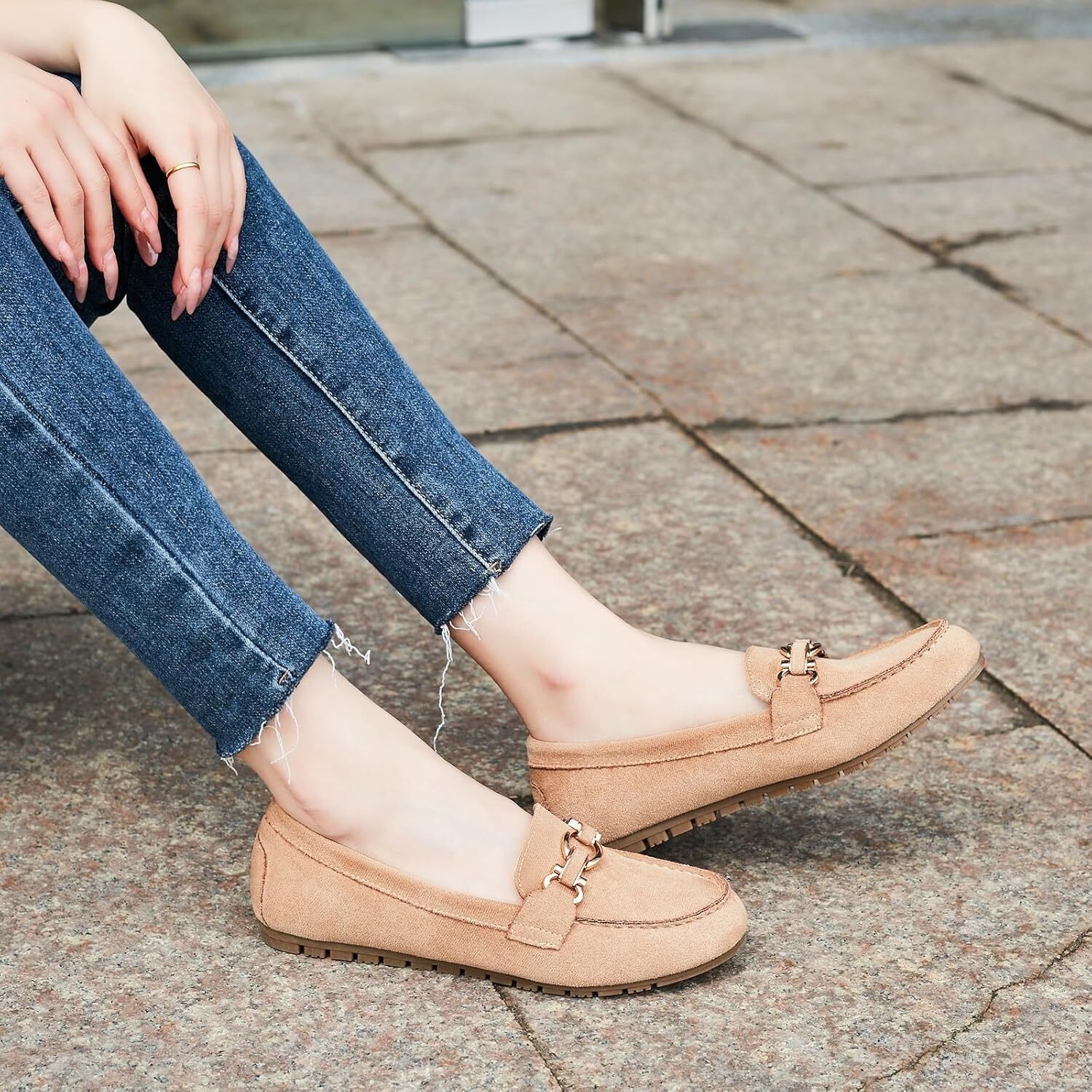 Ladies' loafers, business casual shoes, comfortable and lightweight, penny loafers, one foot work flat shoes