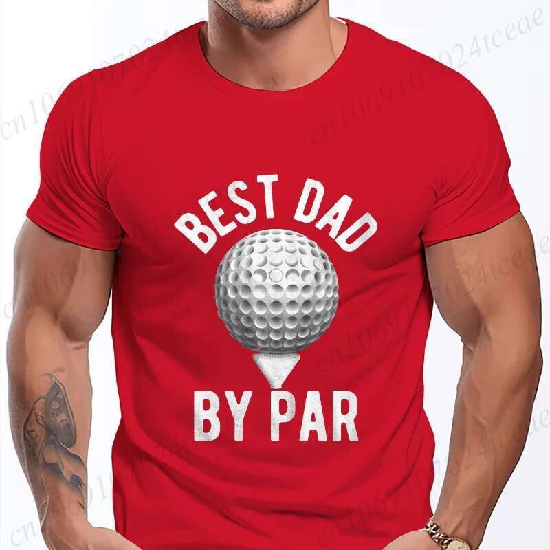 Funny Mens Golfing T Shirts Best Dad By Par and Other Graphic Golf Tees for Dads Short Sleeve Clothes Fashion Summer Men Tshirts