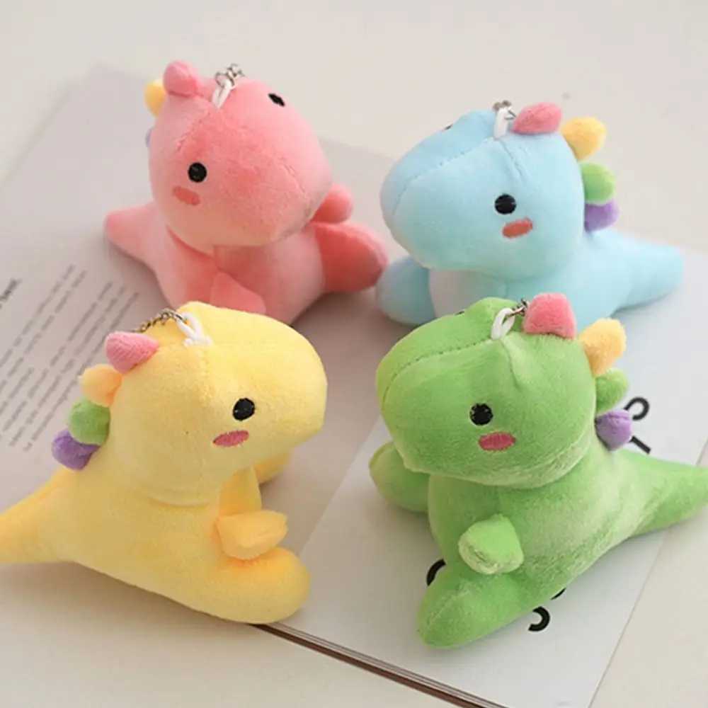 Kaii 12cm Dinosaur Plush Doll Toy Pendant Adorable Multi purpose Plush Toy Keychain Portable Filling Doll Keychain BackpackXJ250409