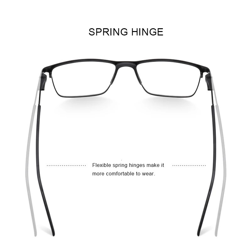 MERRYS Men Alloy Glasses Frame Fashion Male Square Ultralight Eye Myopia Prescription Eyeglasses S2001 250407
