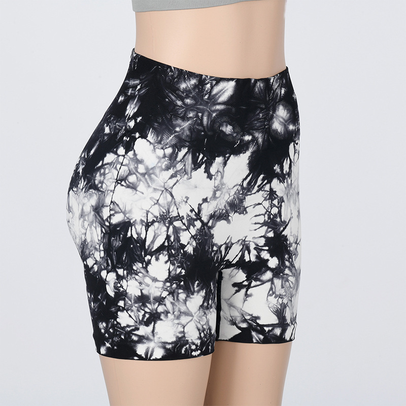 2025S Designer Shorts For Women New Pants For Women High Hip Tight Waist Running Fitness Tie Dyeing Yoga Shorts Three Point Sports Shorts Beach Pants