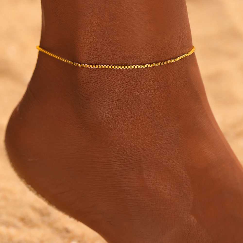 Stainless Steel Anklets Minimalist Popular Design Naked Chain Non-fading High-quality Anklet For Women Jewelry Everyday Wear New Z250408
