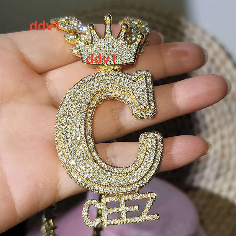 IGI Certified 18k White Gold Mens 925 Moissanite Pendant Moissanite Pendant Letter g Iced Out Pendant for Men Customizable