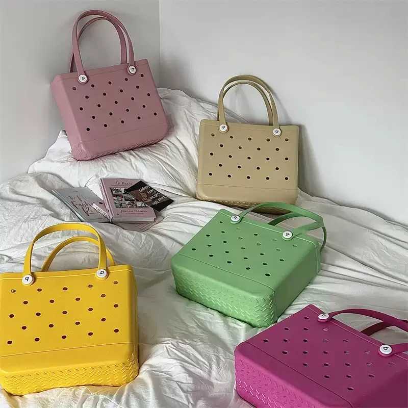 EVA waterproof summer storage basket handbag beach basket mini childrens picnic handbag durable waterproof beach bag Y250409q2