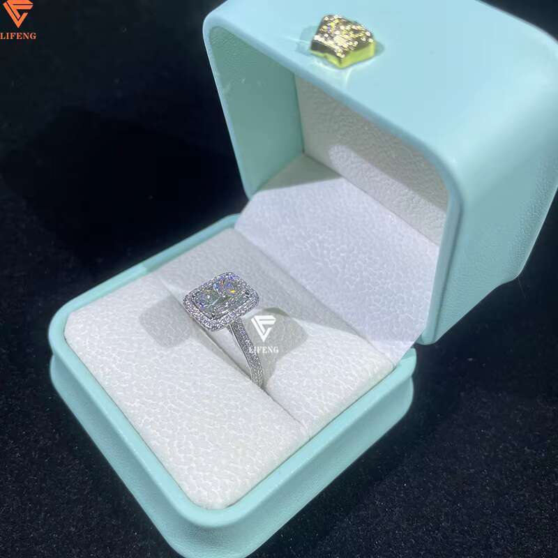 Lifeng Jewelry 10k Lab Grown Diamond CVD 2.5CT Wedding Engagement Rings Radiant Cut Lab Diamond Ring for Women Anniversary