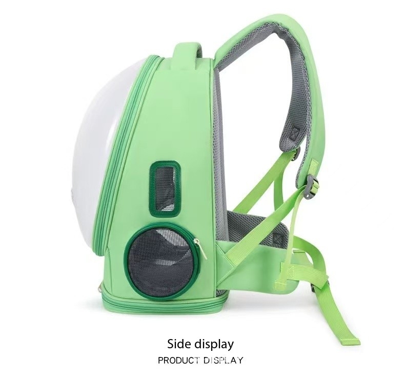 Cat pet bag, portable outdoor backpack, large capacity, transparent visible window, ventilated small dog bag, large viewing area