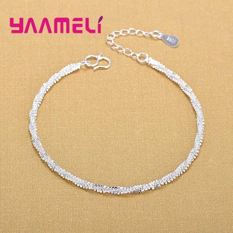 Trendy Women Foot Chains Adjustable Mujer Charm 925 Sterling Silver Color Anklets Bohemia Jewelry Summer Holiday Design Z250408