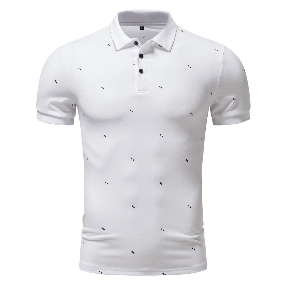 Summer casual printed short sleeved polo shirt highquality micro elastic breathable Tshirt 250409
