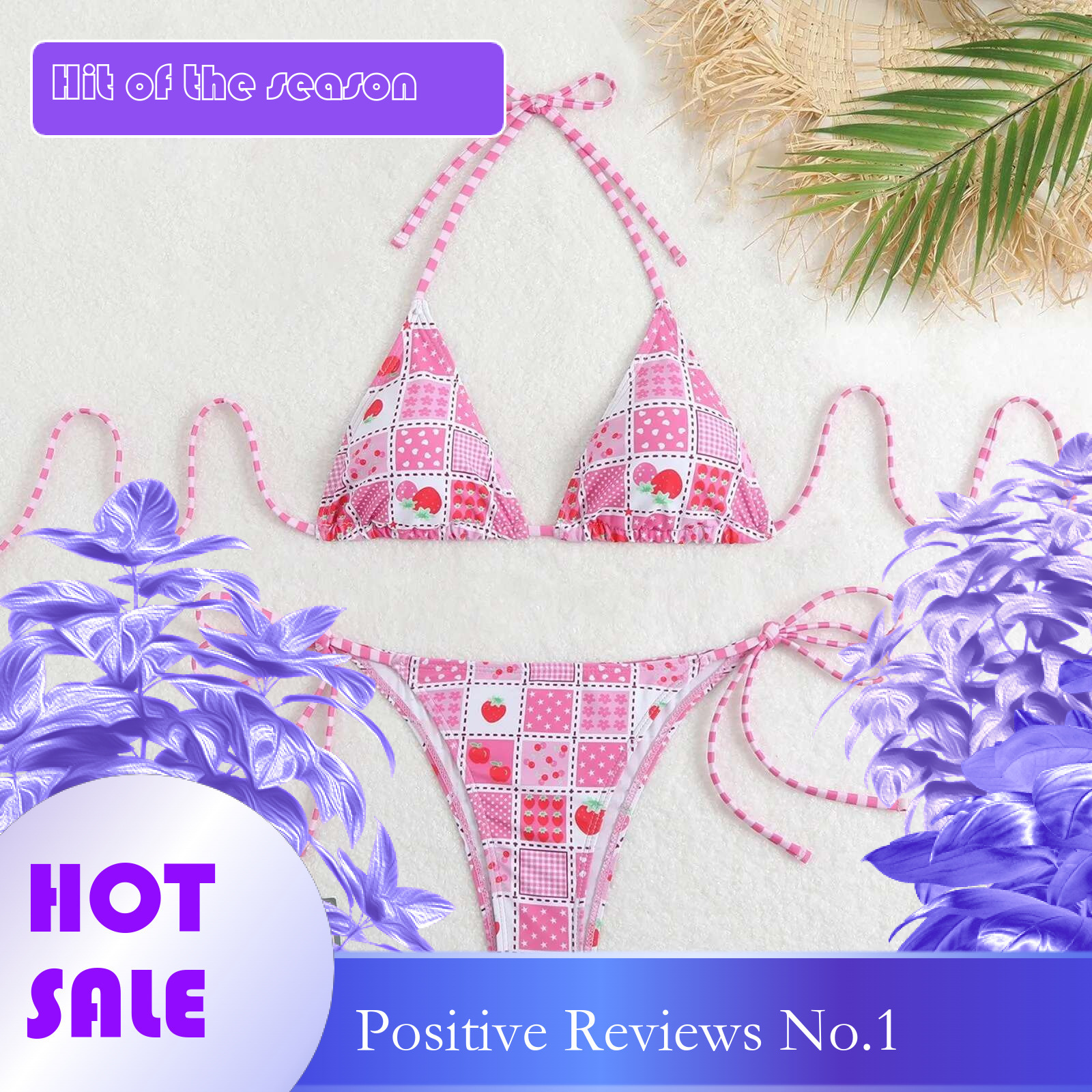 Dongdumaoyi Swimsuit Female Micro Bikini Women Swimwear Summer Beachwear S Bathing Suit Floral Print Neck Halter Thong Set