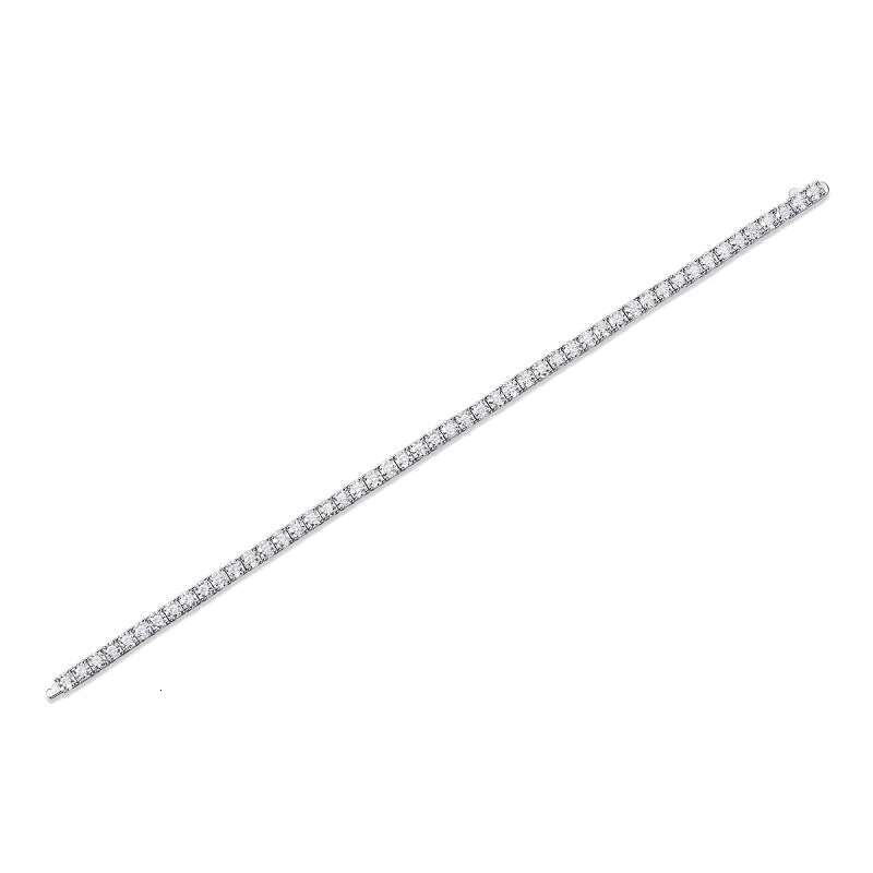 925 Sterling Silver Moissanite Tennis Bracelet for Men and Women Hiphop Rock 18K Gold Plated Luxury Jewelry