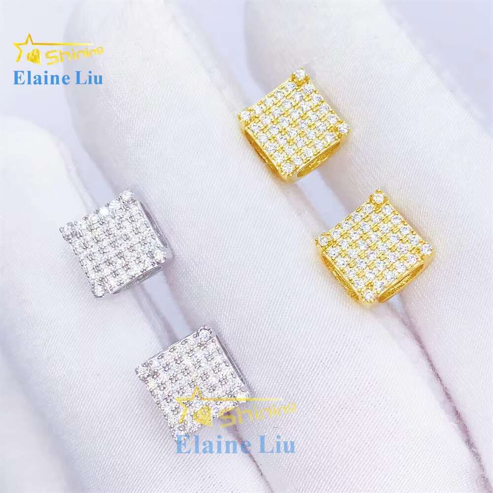 Fashion Jewelry High Quality Vvs Moissanite Diamond 925 Sterling Silver Moissanite Stud Earrings