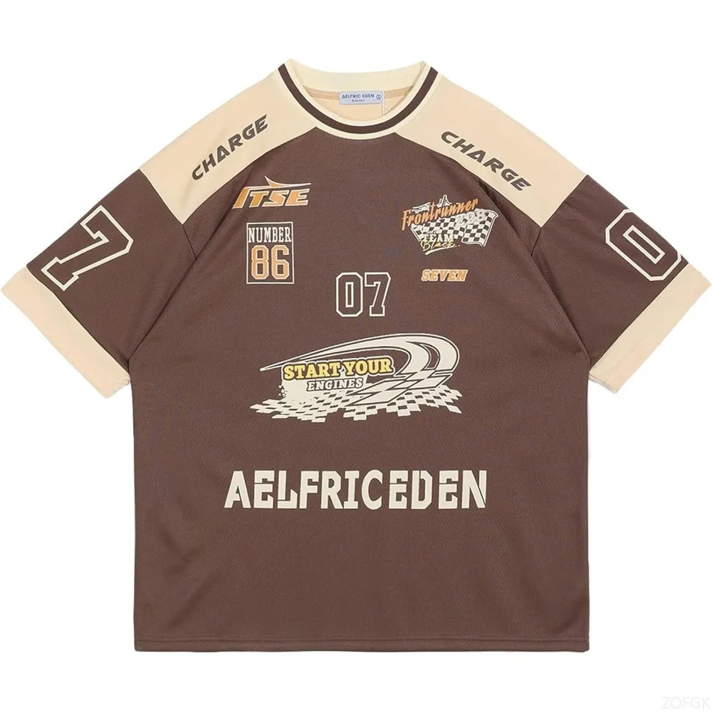 Aelfric Eden 90s Oversized T Shirts man Grahpic Printed Casual Tees Streetwear Vintage Summer Top Tshirt 251107