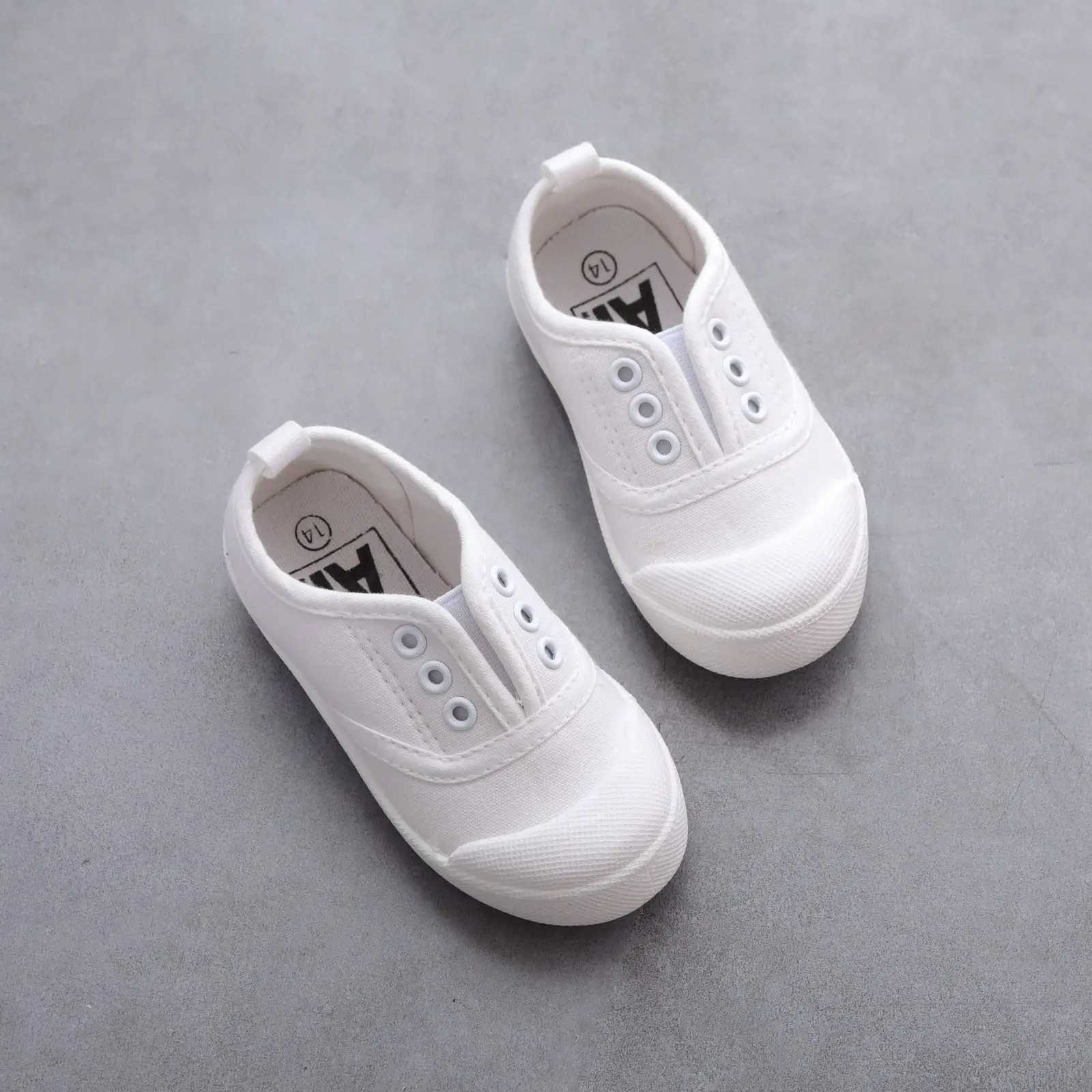 2022 Spring and Autumn Childrens Shoes Boys and Girls Candy Colors Childrens Casual Canvas Sports Shoes Soft Neutral Fashion School Sports Shoes X2504