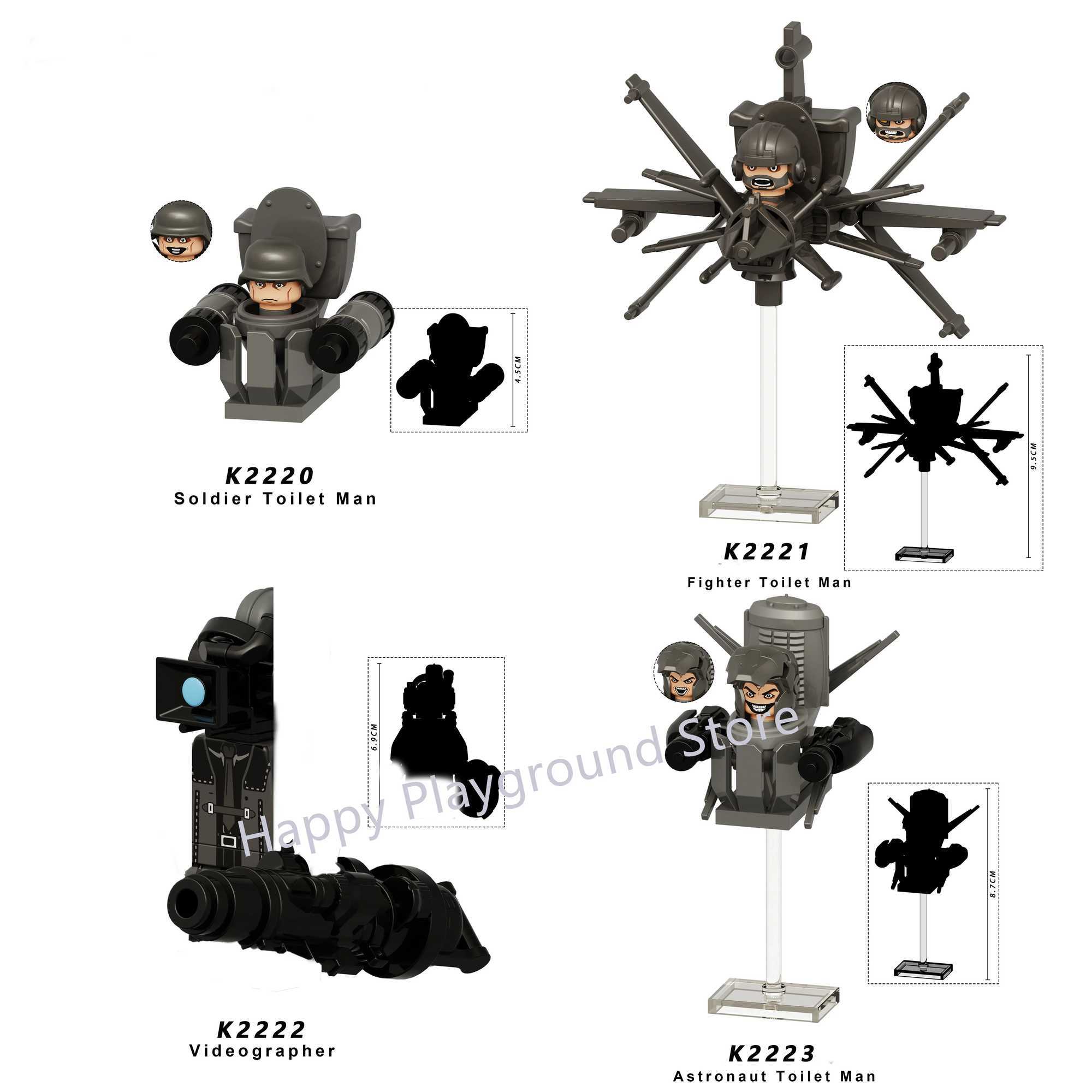 New Skibidi toilet animation cartoon building block doll camera speaker TV person astronaut mini action building block toy digital building block X250